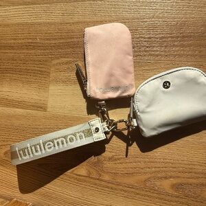 lululemon athletica Pink and Cream Key & Card Holders